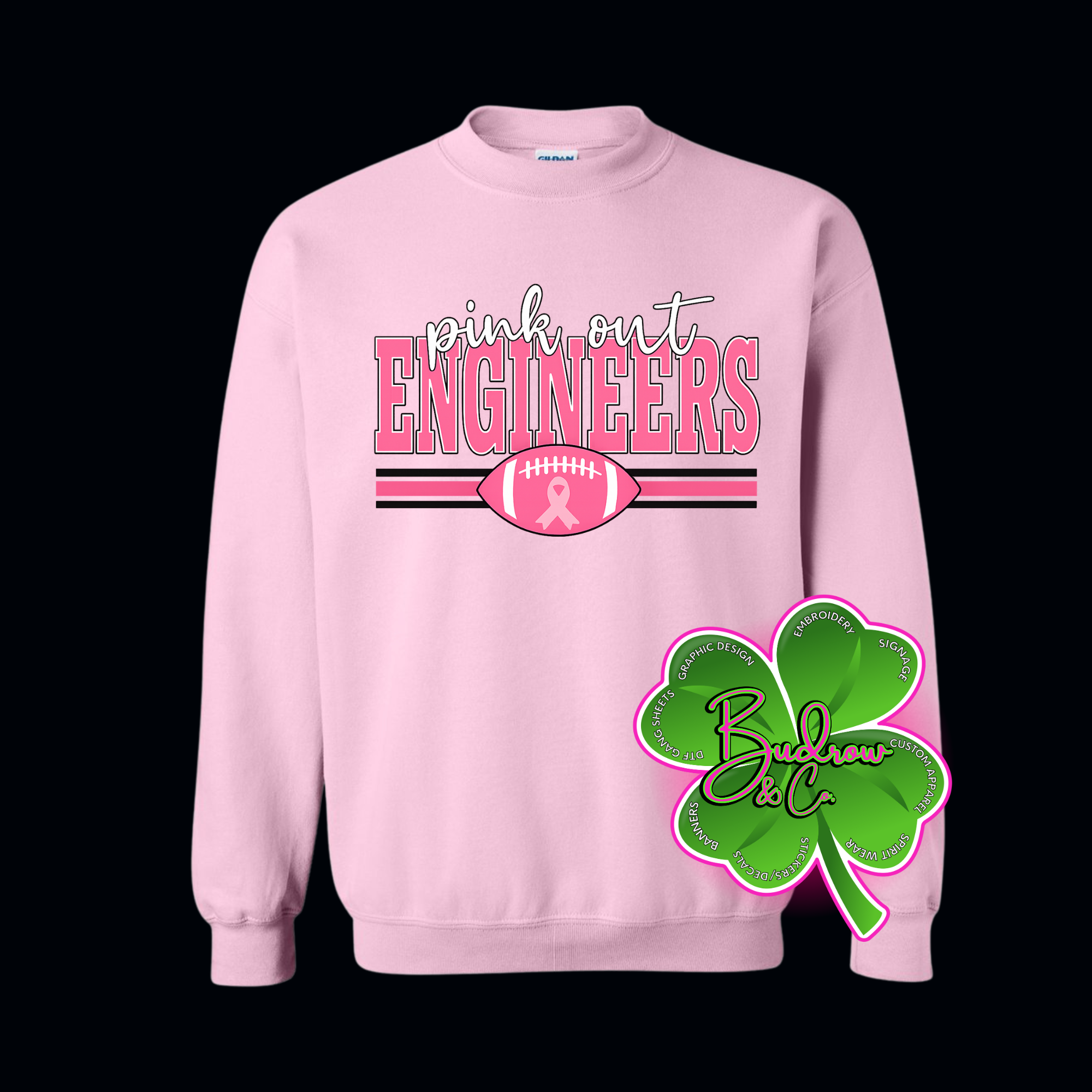 Pink Out Engineers Short Sleeve Tee – Youth Football League Fundraiser