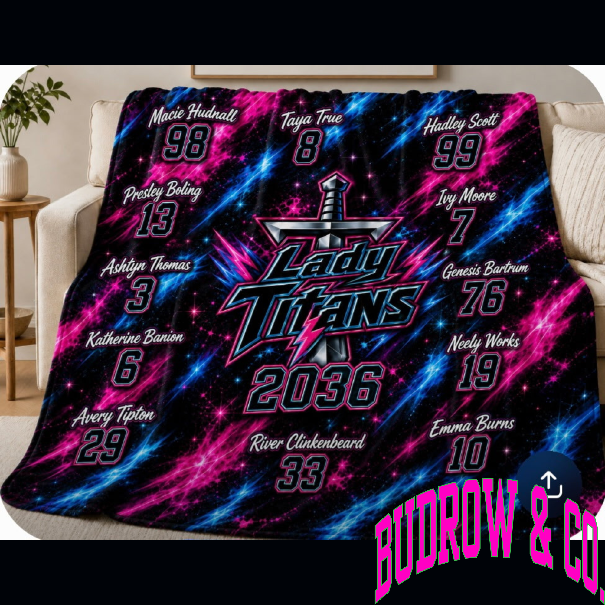 Lady Titans Team Blanket