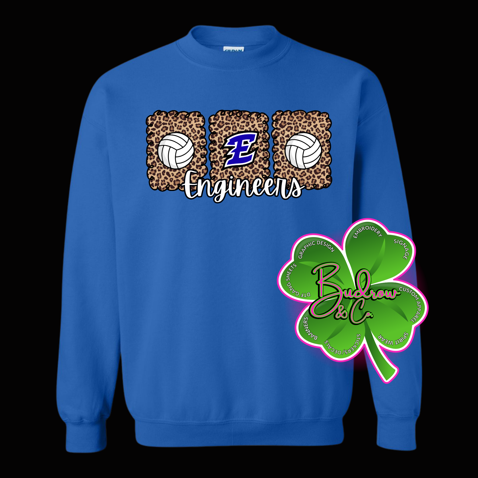 Estill County Engineers Leopard Volleyball | Royal Blue Spirit Wear