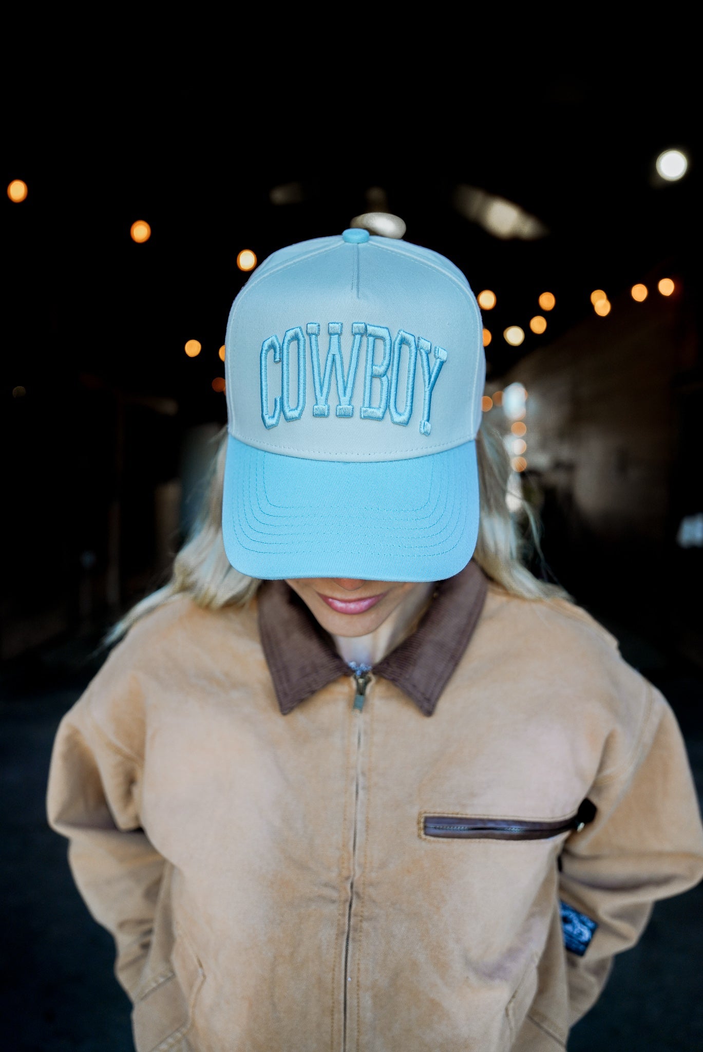 Cowboy - Baby Blue Vintage Trucker Hat