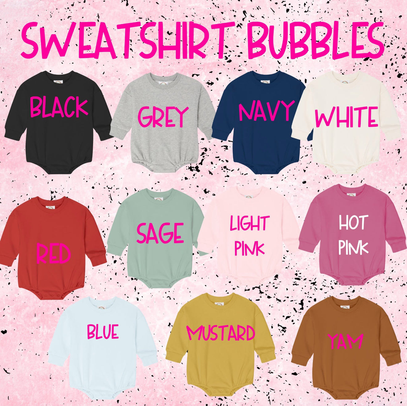 Personalized 3D Puff Name Sweatshirt Bubble for Kids | Custom Embroidered Name | Baby & Toddler Crewneck Onesie | Choose Any Name And Color