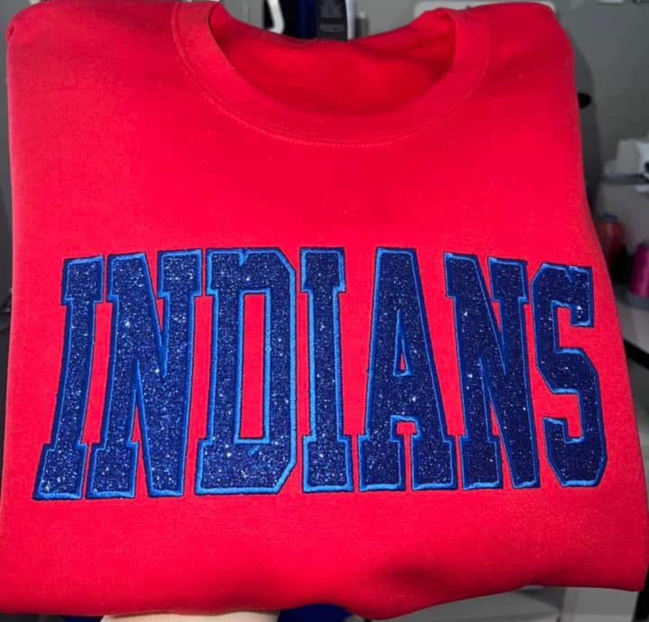 Custom Glitter Appliqué Personalized Sweatshirt or Hoodie | Any Team, Any Word, Any Color Combo!