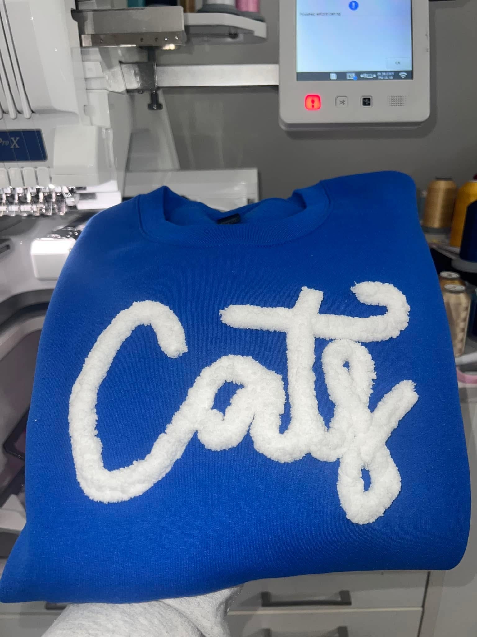 Chenille Yarn Embroidered Sweatshirts (Personalized)