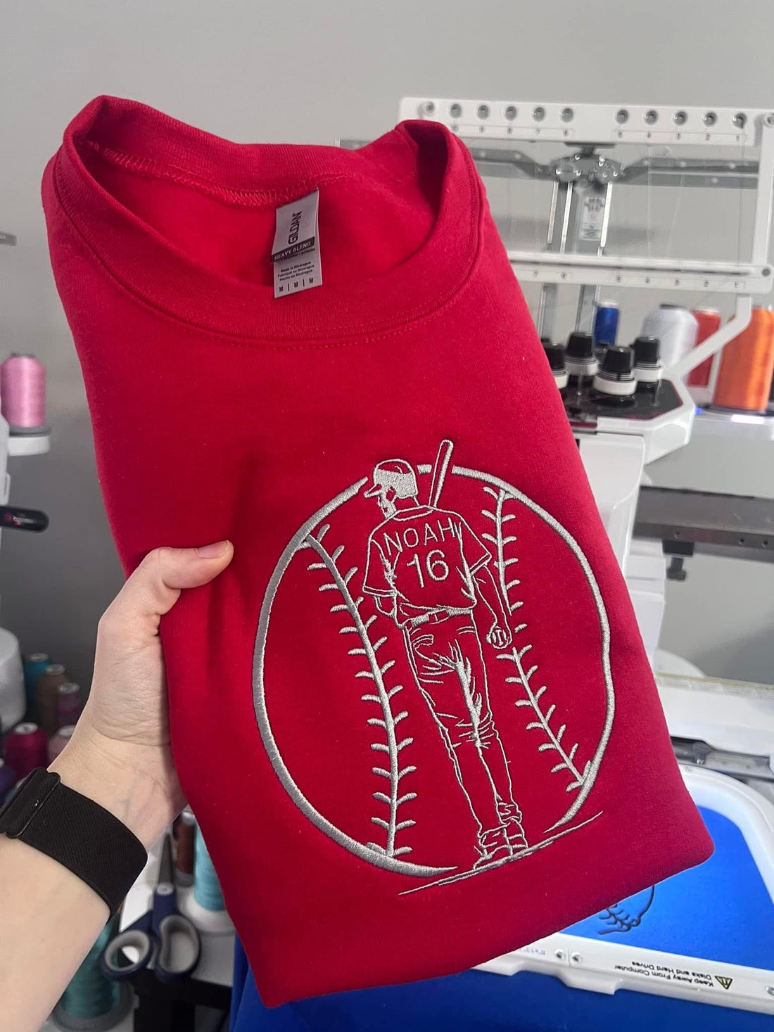Personalized Embroidered Sports Crewneck Sweatshirt | Custom Kids Sports Apparel | Soccer, Basketball, Baseball, Football & More