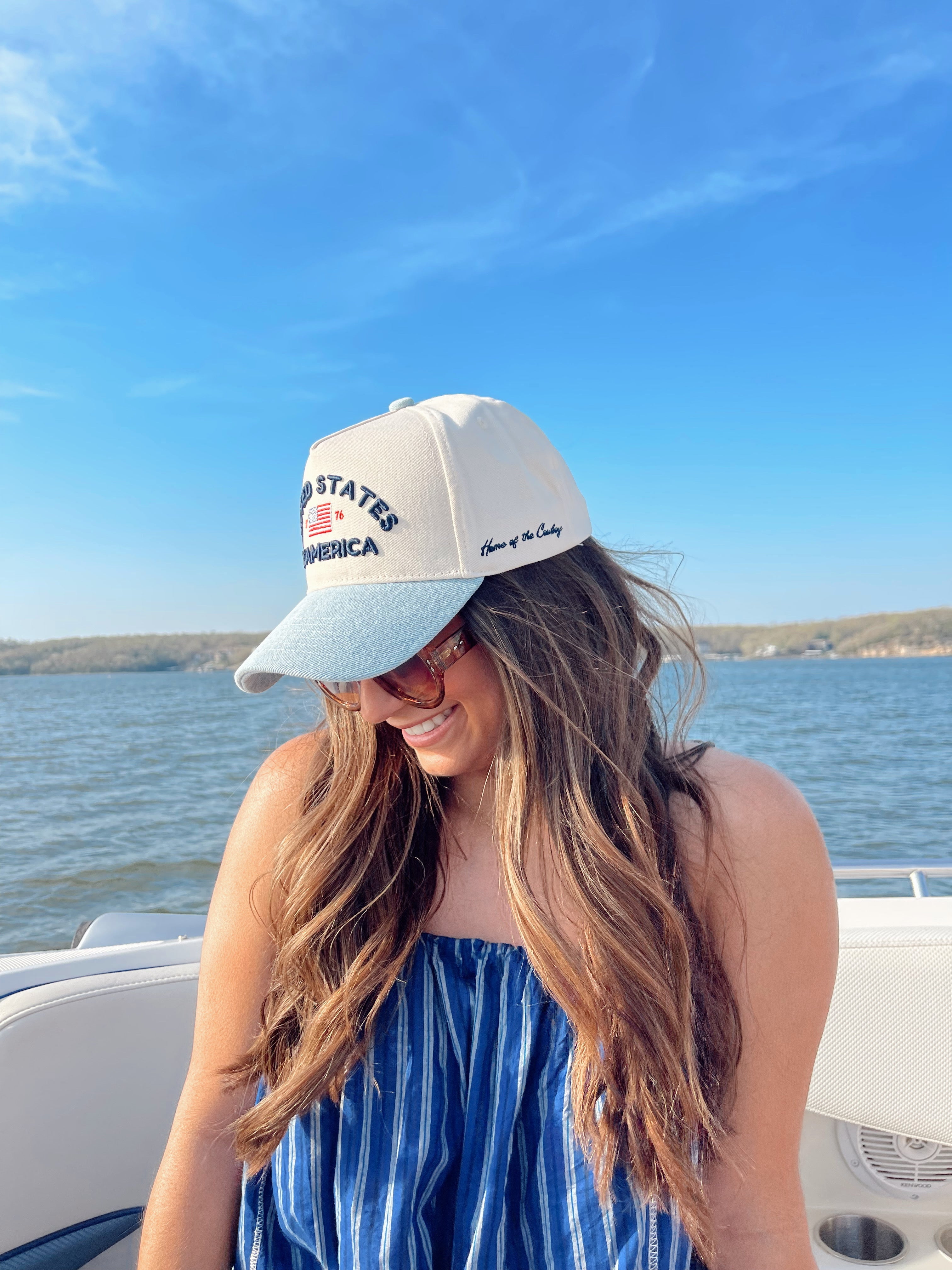 United States of America - Denim Blue Vintage Trucker Hat