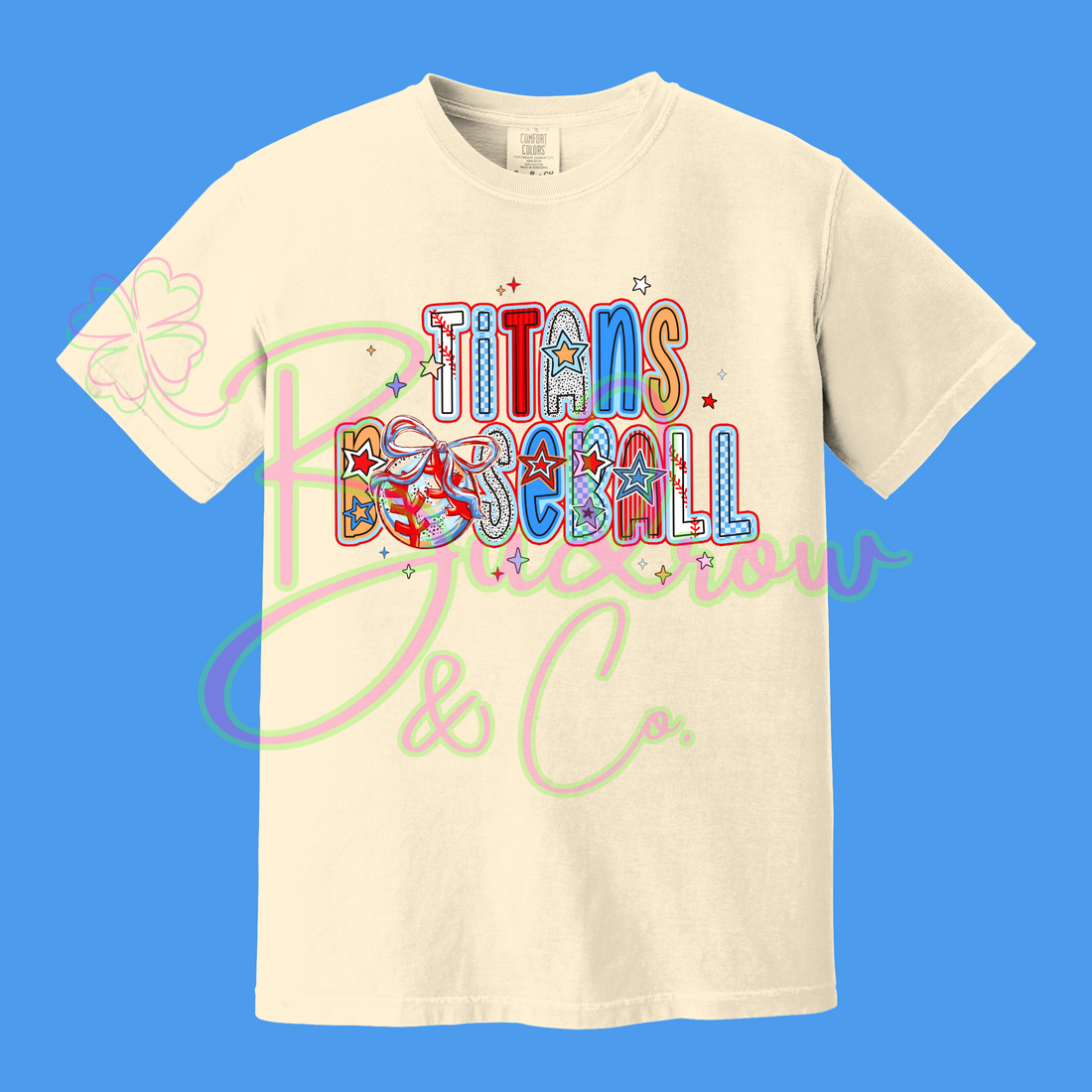 TITANS BASEBALL WATERCOLOR TEE