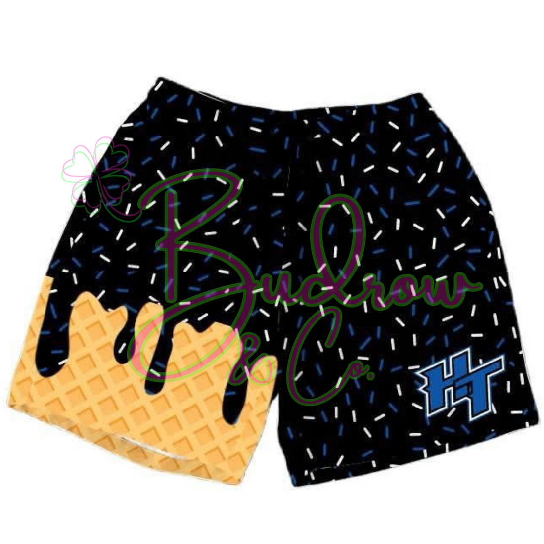 HT - Custom Drip Shorts - Black Main - Adult