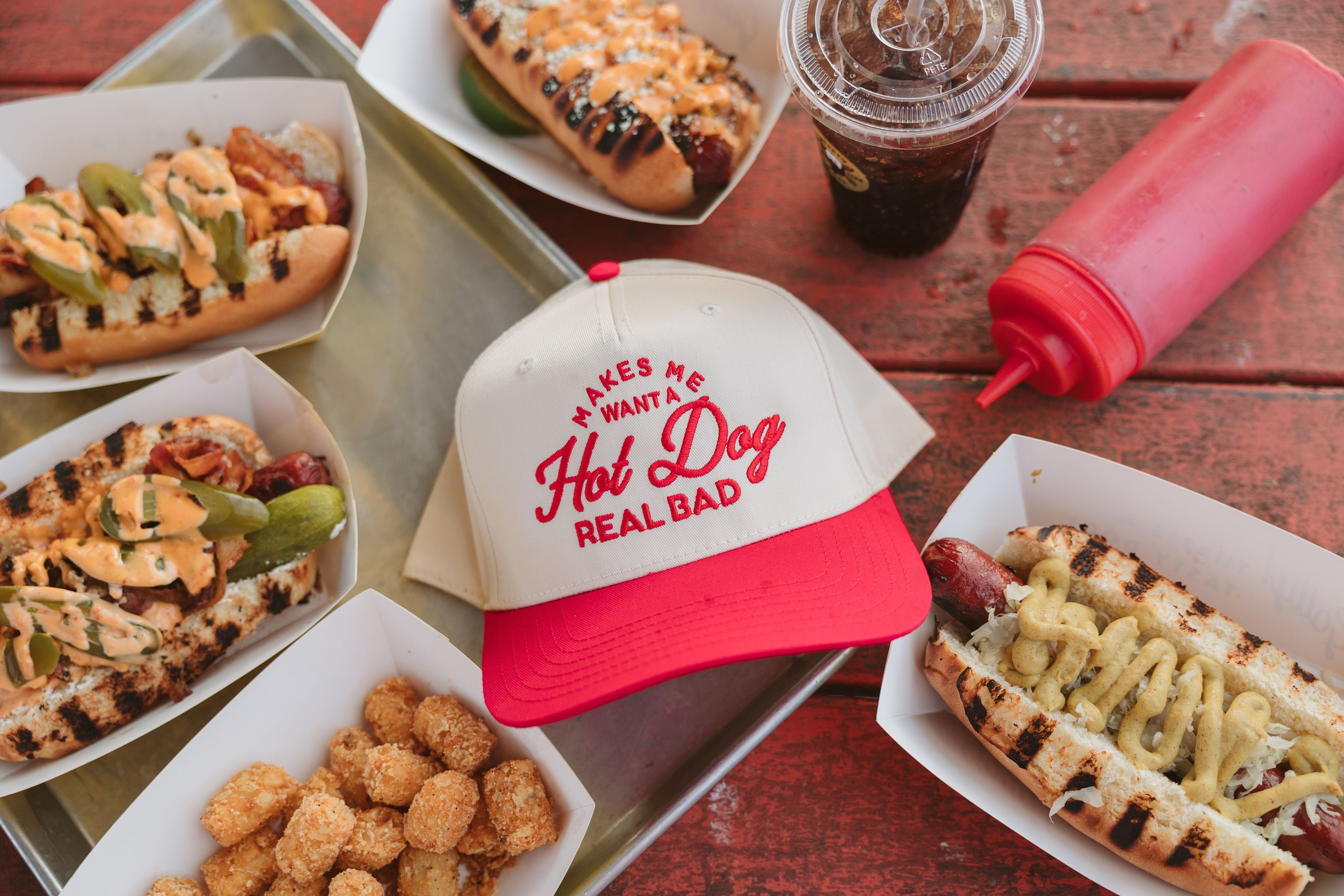 Makes me Want a Hot Dog - Red Vintage Trucker Hat