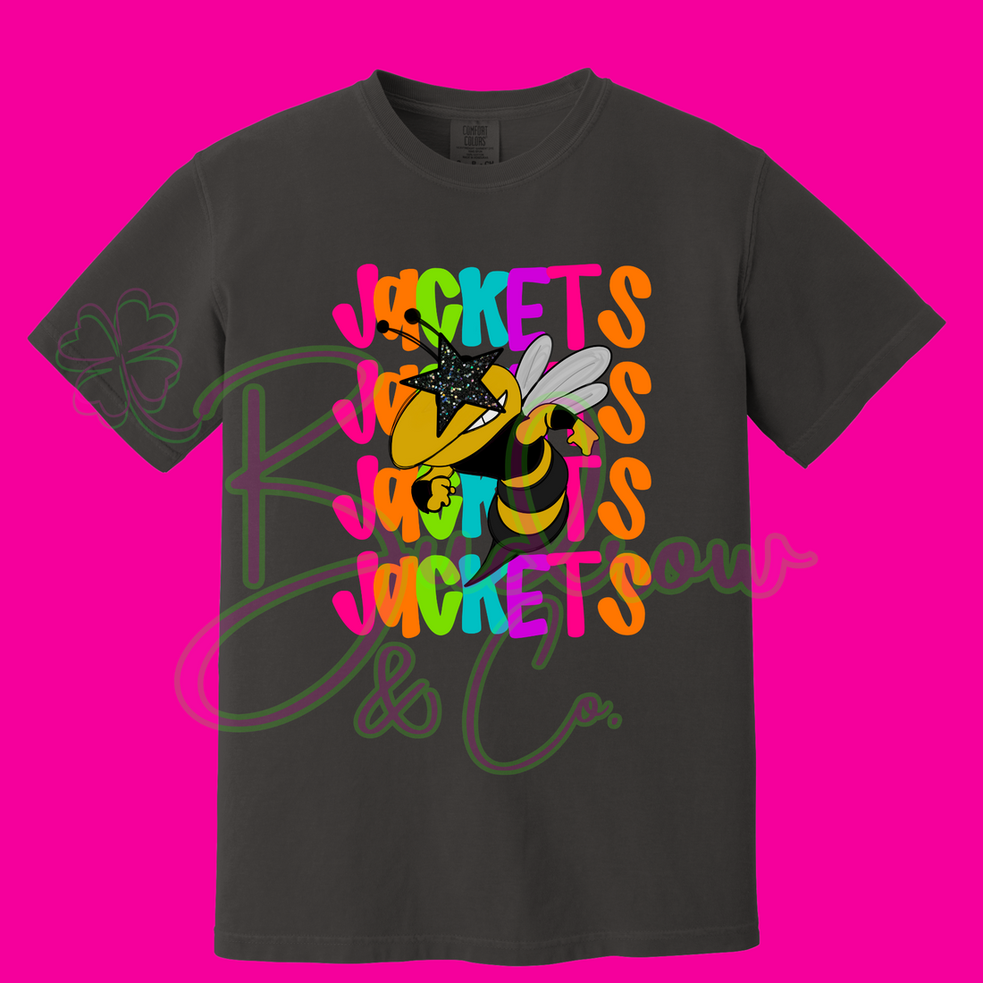 Jackets Preppy Colorful Mascot Tee