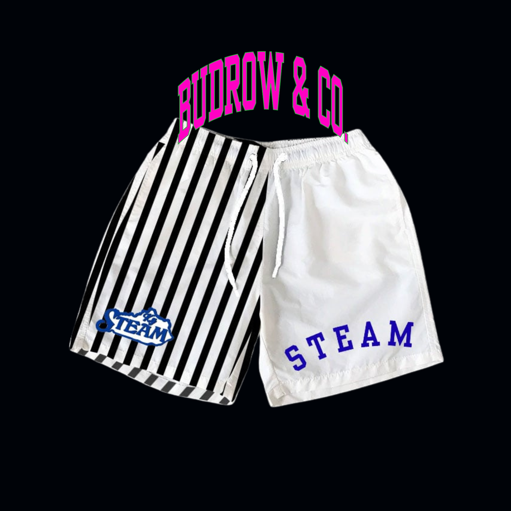 Steam Shorts - White Stripe