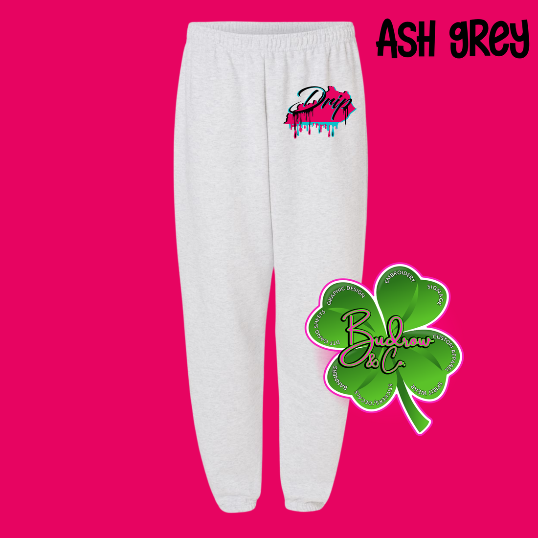 Drip Logo - Sweatpants - Ash Grey