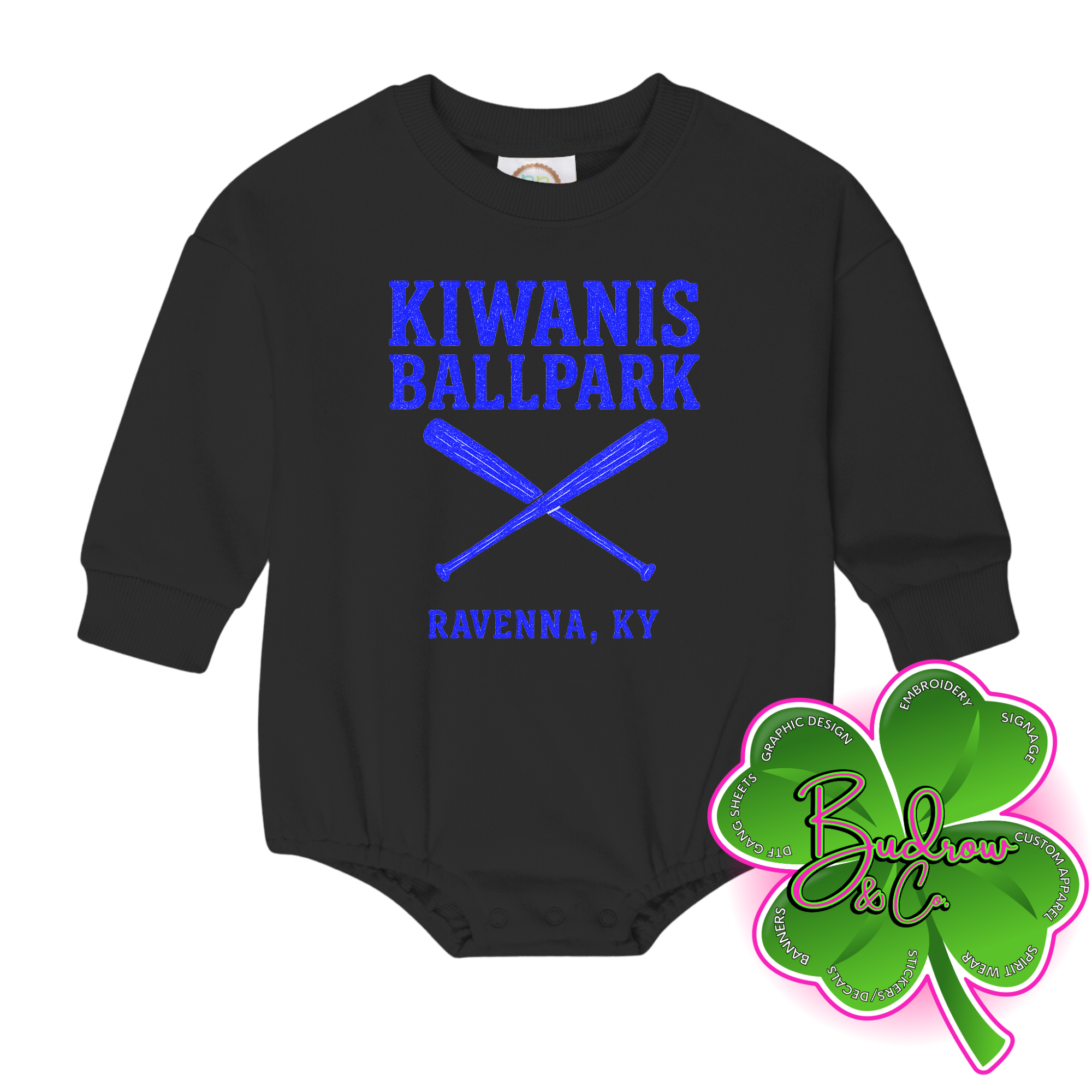 Kiwanis Ballpark Sweatshirt Bubble (Blue Text)