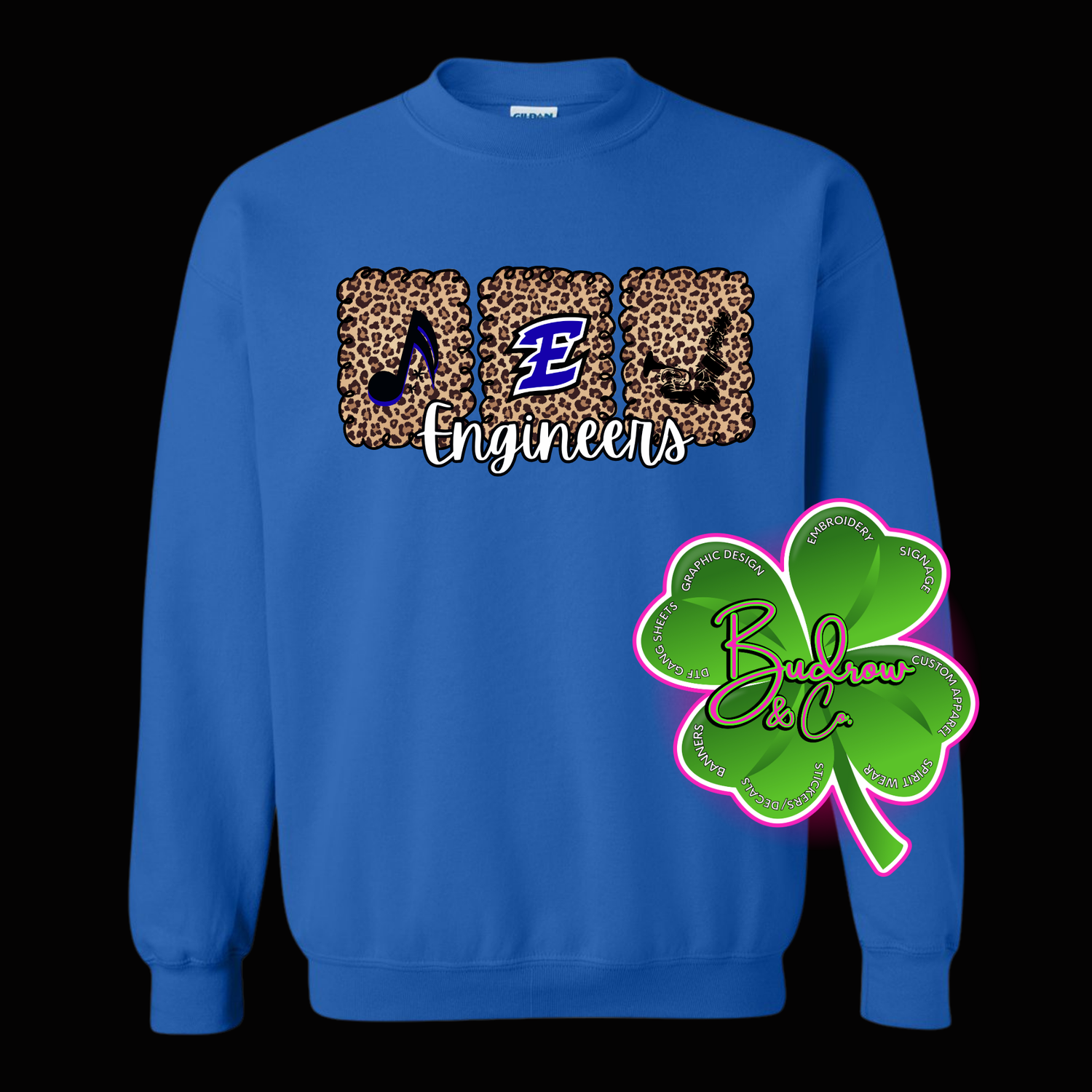 Estill County Engineers Leopard Band | Royal Blue Spirit Wear