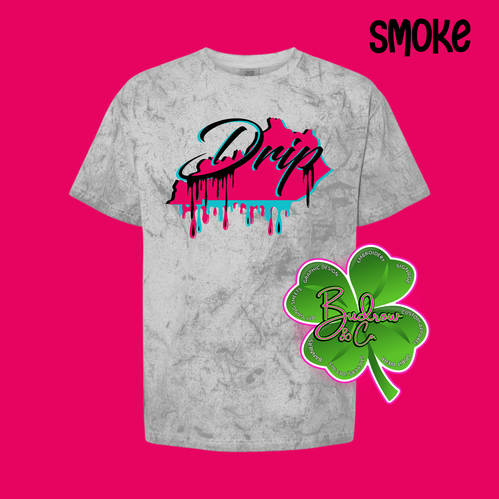 Kentucky Drip Logo - Colorblast CC Tee - Smoke