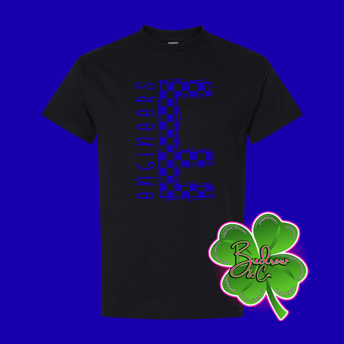 Checkered E - Black
