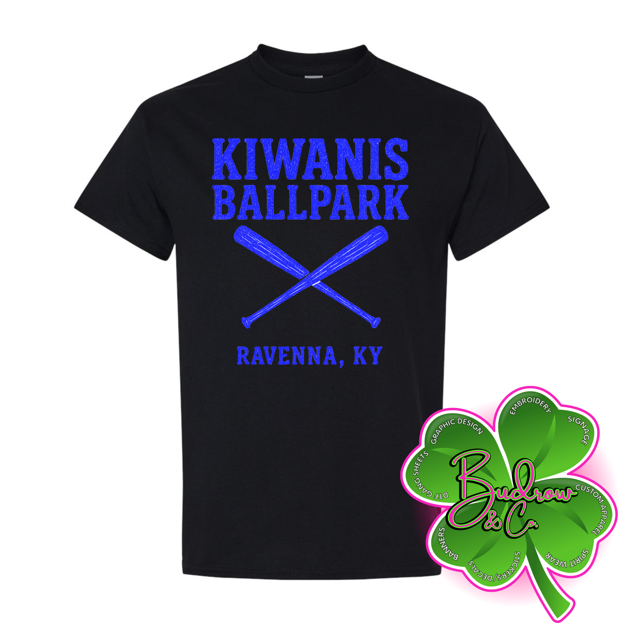 Kiwanis Ballpark Short Sleeve Tee (Blue Text)