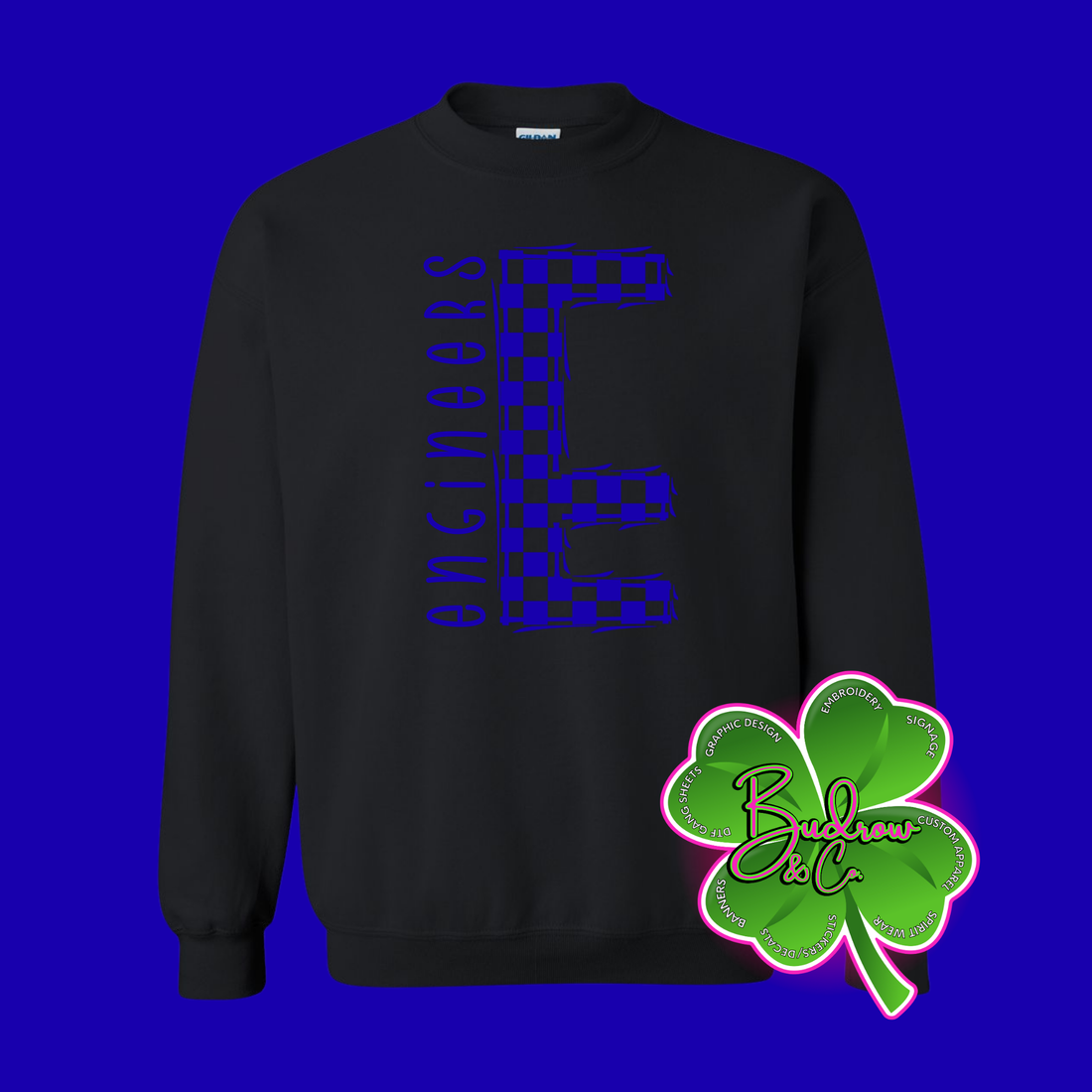 Checkered E - Black