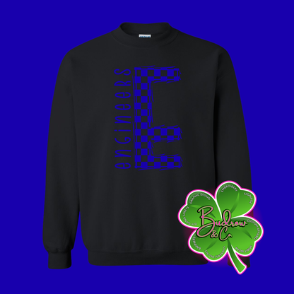 Checkered E - Black
