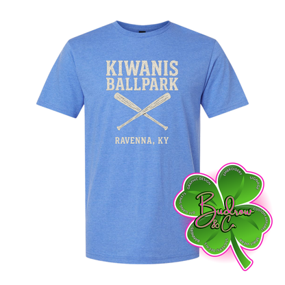 Kiwanis Ballpark Short Sleeve Tee (Tan Text)