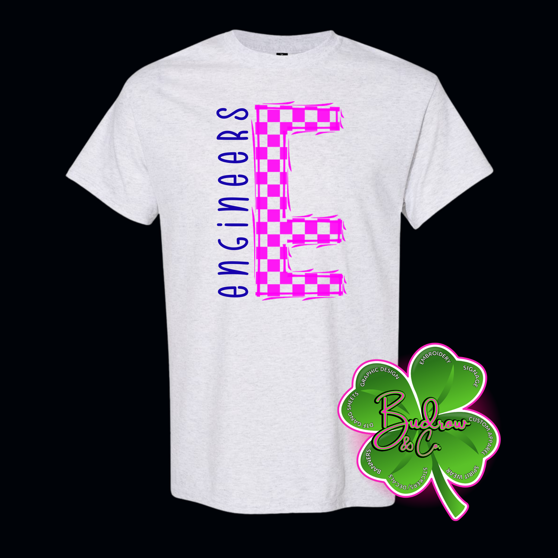 Checkered E - Pink