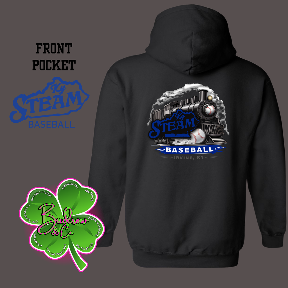 KY STEAM TRAIN HOODED SWEATSHIRT