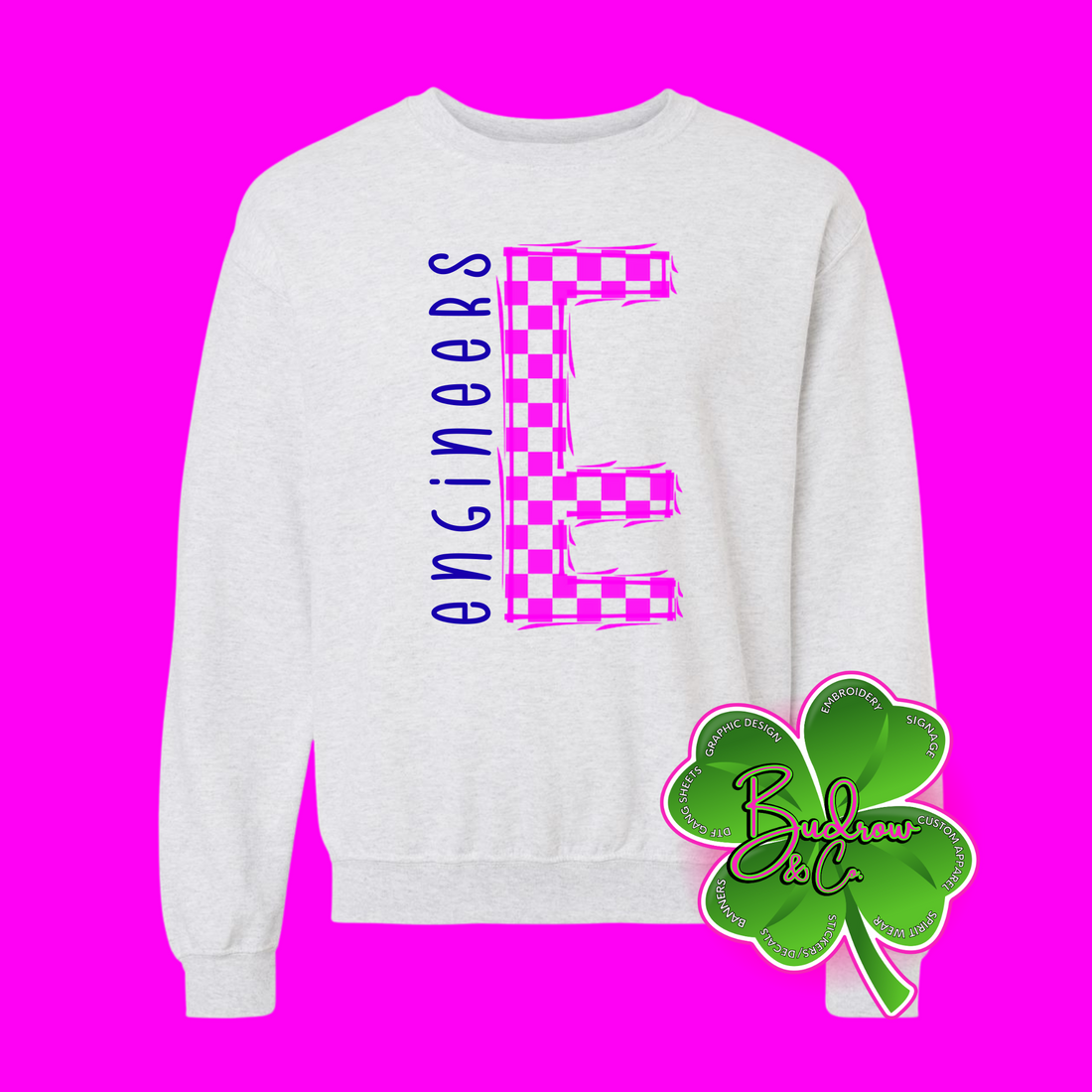 Checkered E - Pink