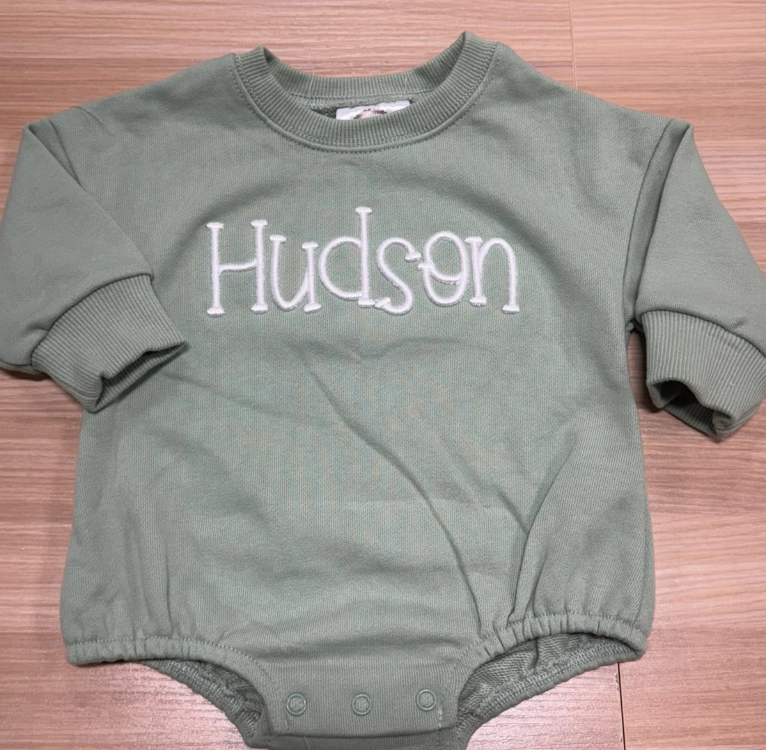 Personalized 3D Puff Name Sweatshirt Bubble for Kids | Custom Embroidered Name | Baby & Toddler Crewneck Onesie | Choose Any Name And Color