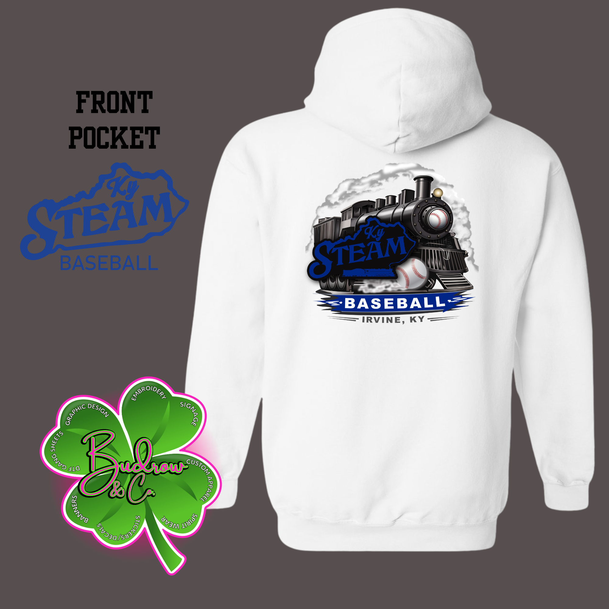KY STEAM TRAIN HOODED SWEATSHIRT