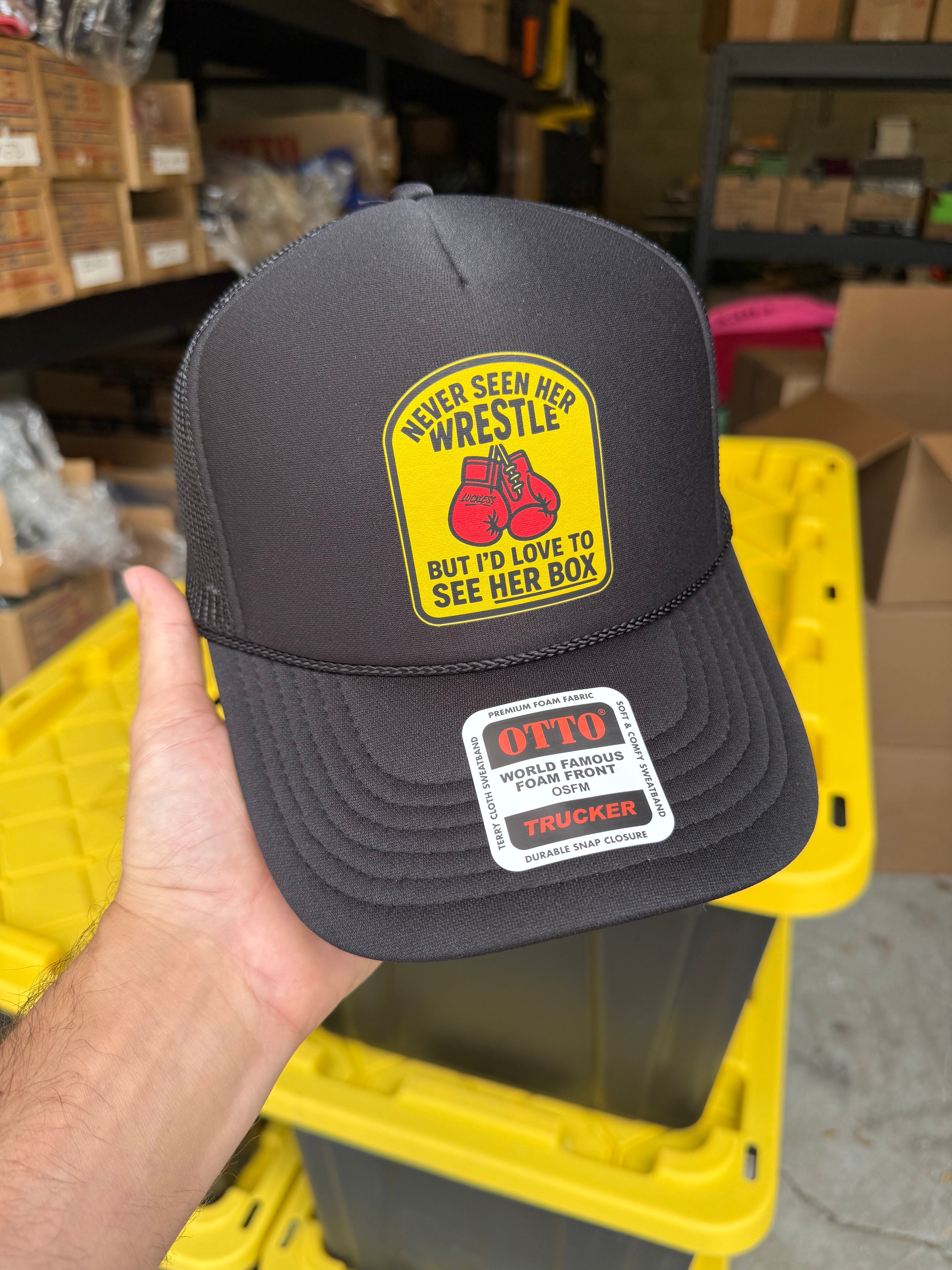 Love to See Her Box Trucker Hat