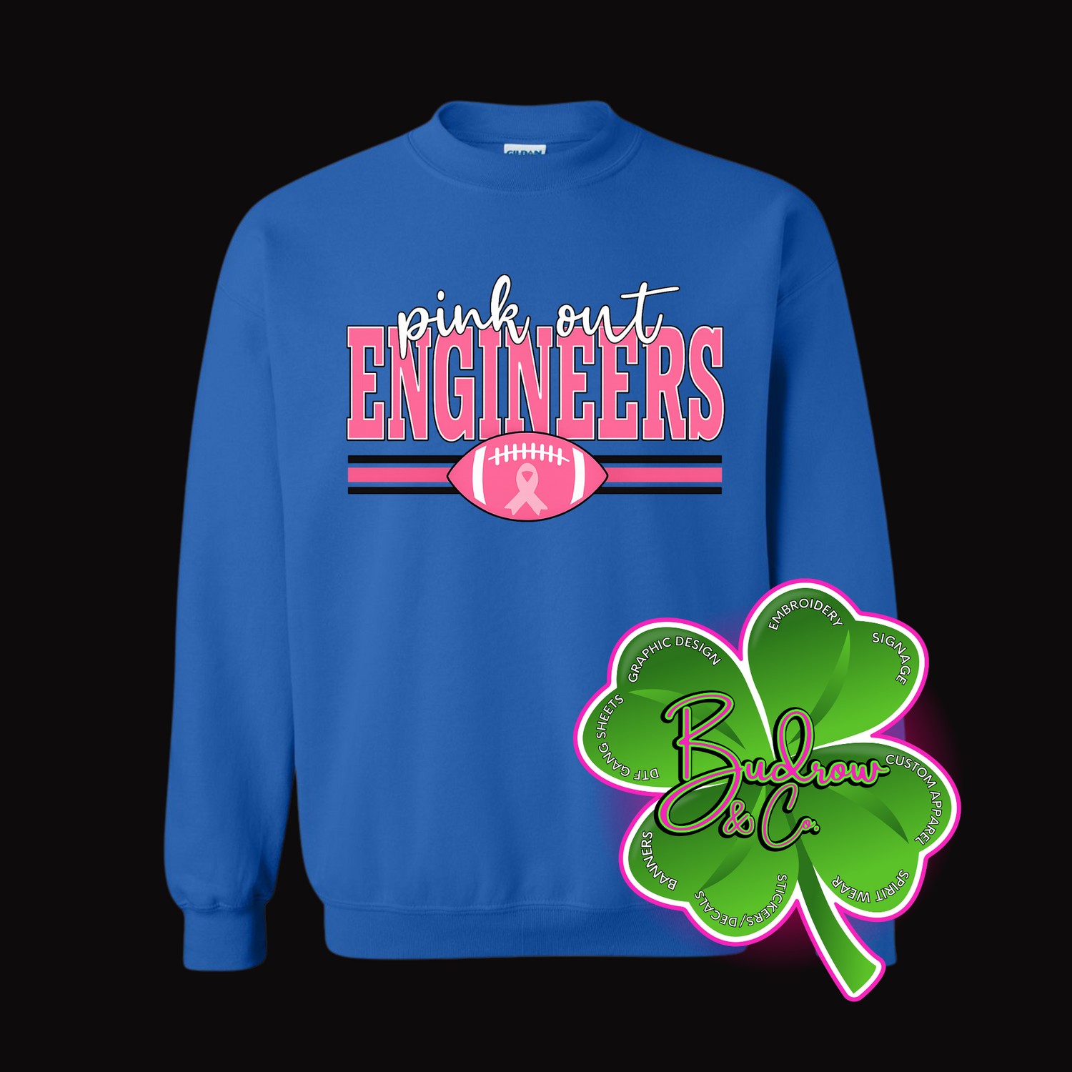 Pink Out Engineers Short Sleeve Tee  – Youth Football League Fundraiser