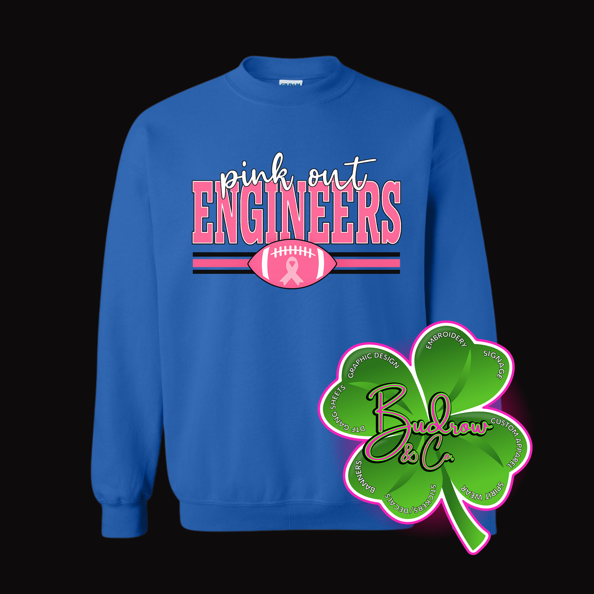 Pink Out Engineers Short Sleeve Tee  – Youth Football League Fundraiser