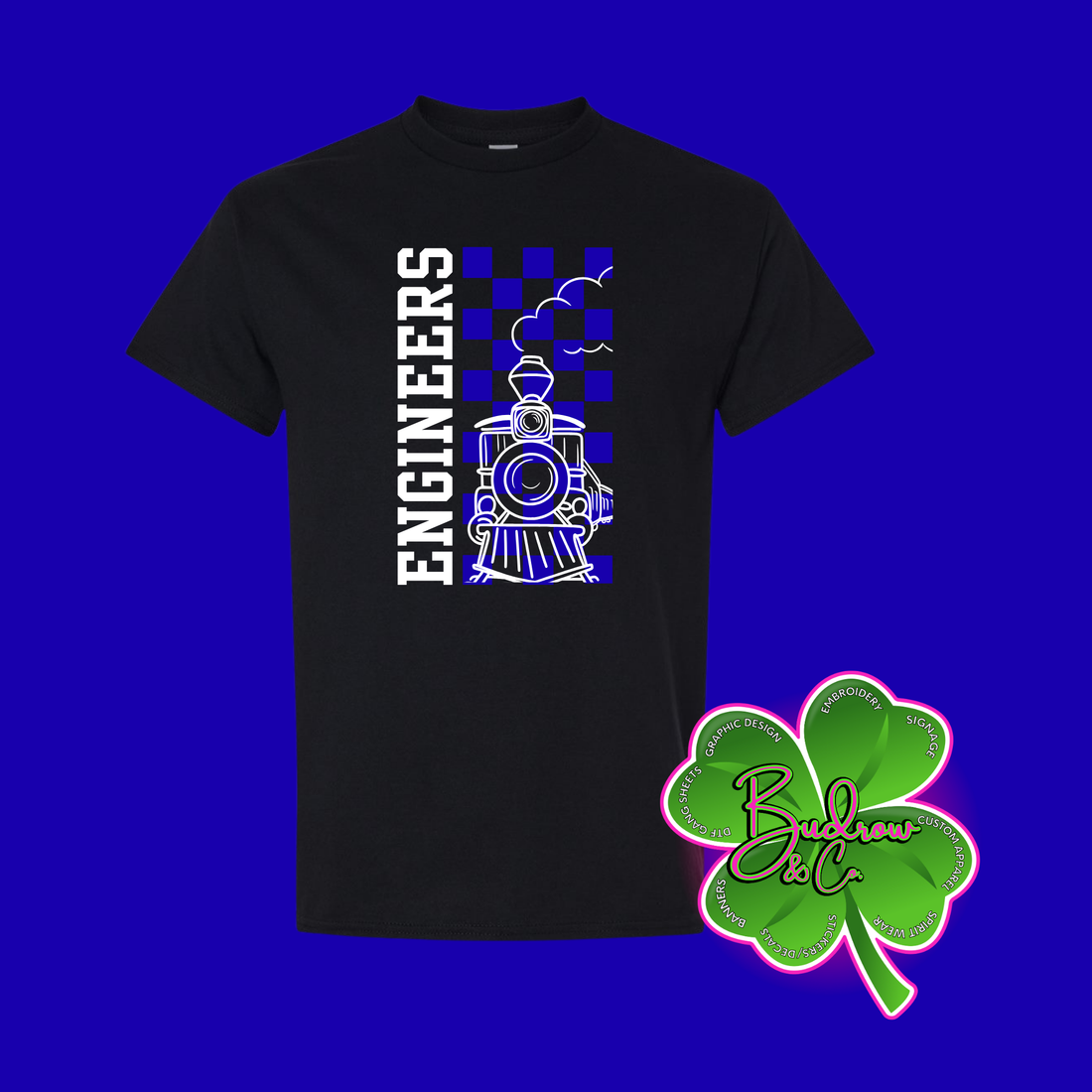 Engineers Checkered Train - Black