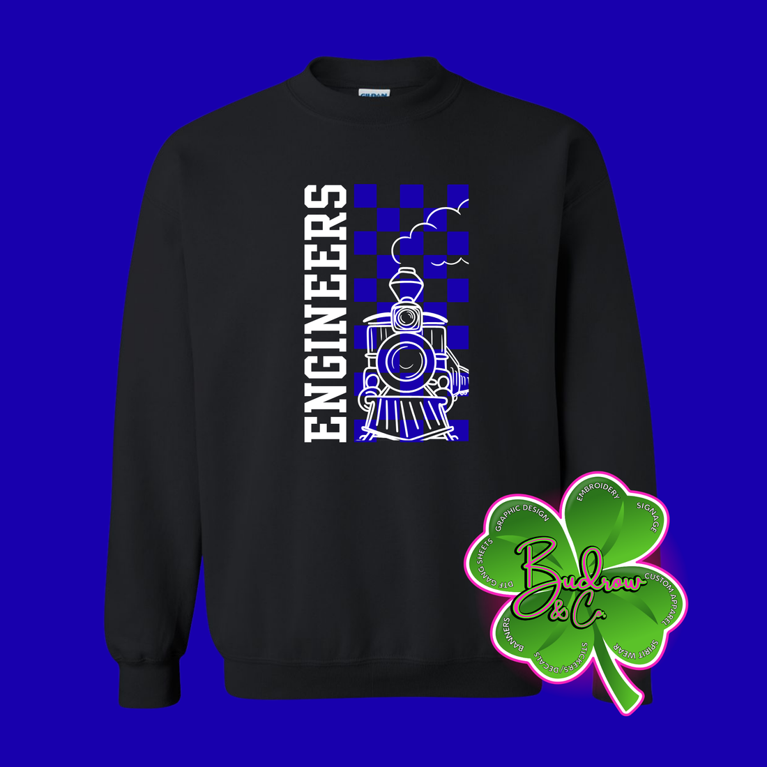 Engineers Checkered Train - Black