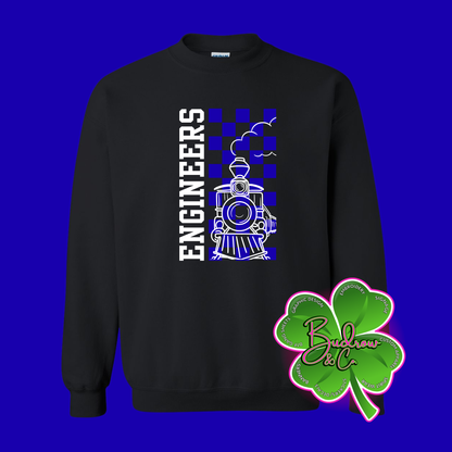 Engineers Checkered Train - Black