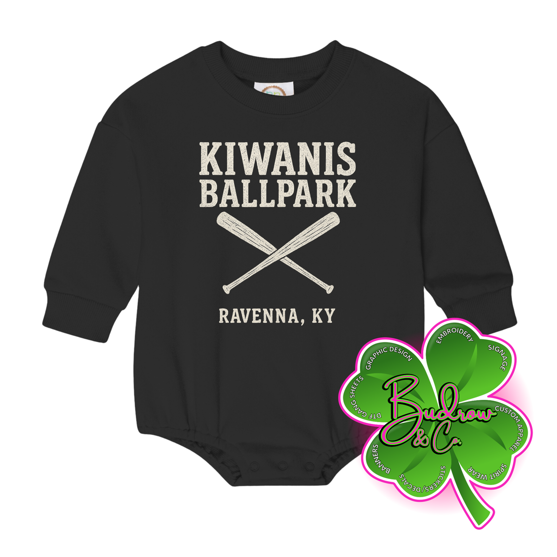 Kiwanis Ballpark Sweatshirt Bubble (Tan Text)