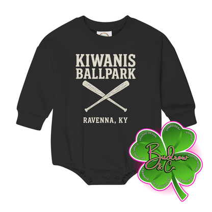 Kiwanis Ballpark Sweatshirt Bubble (Tan Text)