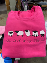Pink sweatshirt with sheep design and &
