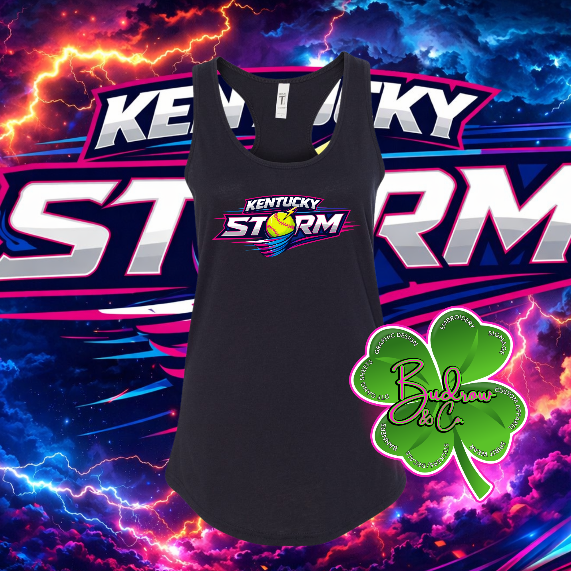 RacerBack Tank Kentucky Storm Logo