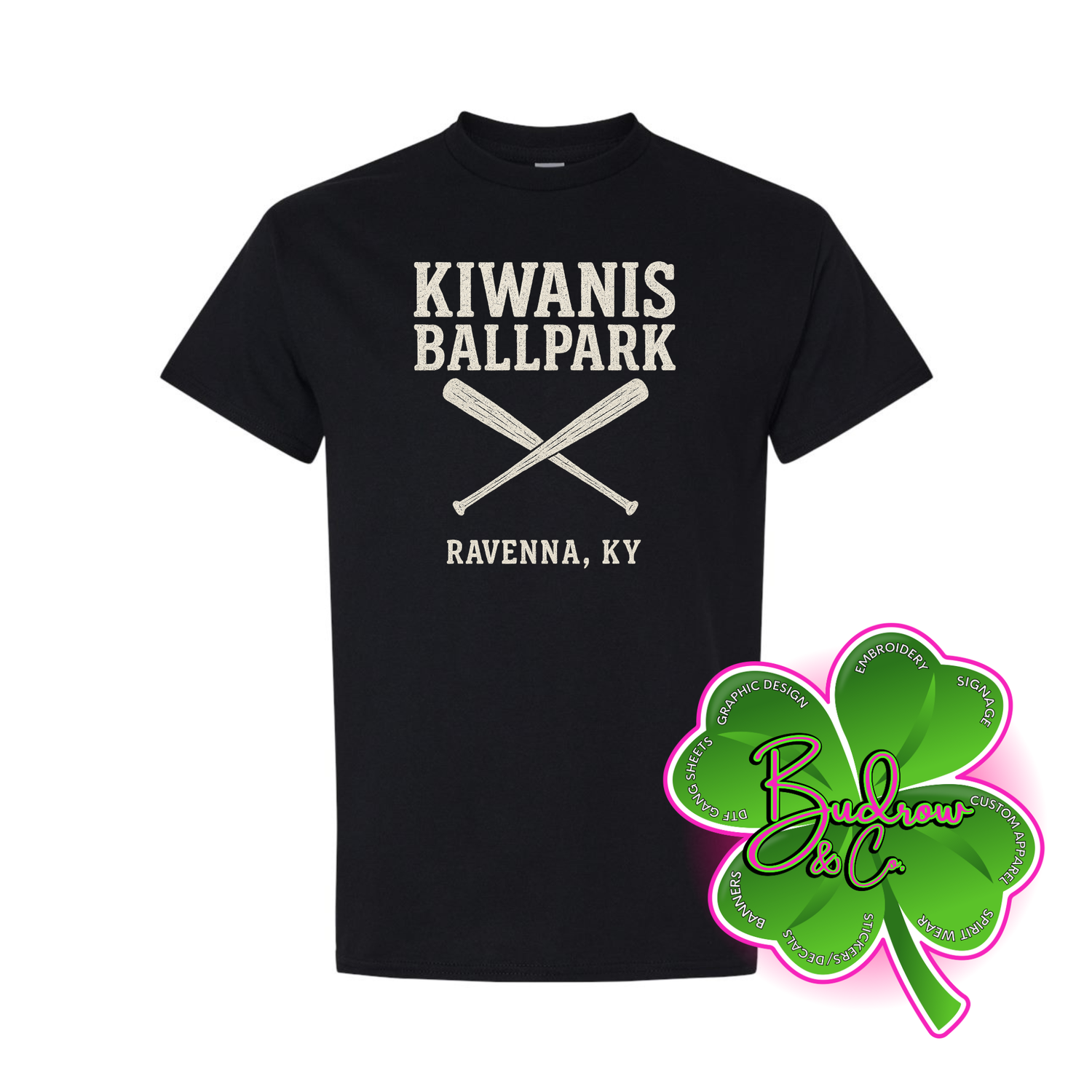 Kiwanis Ballpark Short Sleeve Tee (Tan Text)