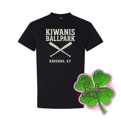 Kiwanis Ballpark Short Sleeve Tee (Tan Text)