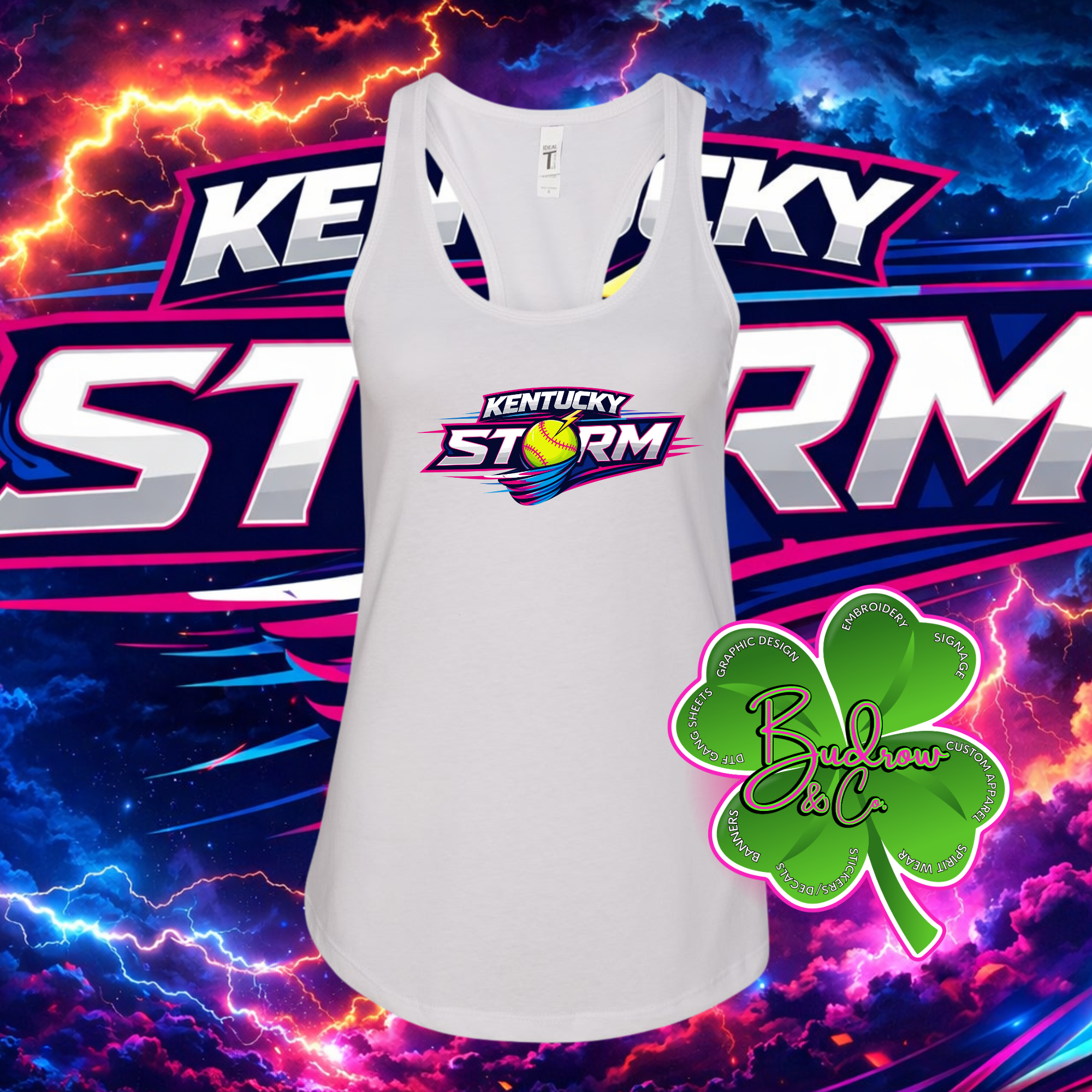 RacerBack Tank Kentucky Storm Logo