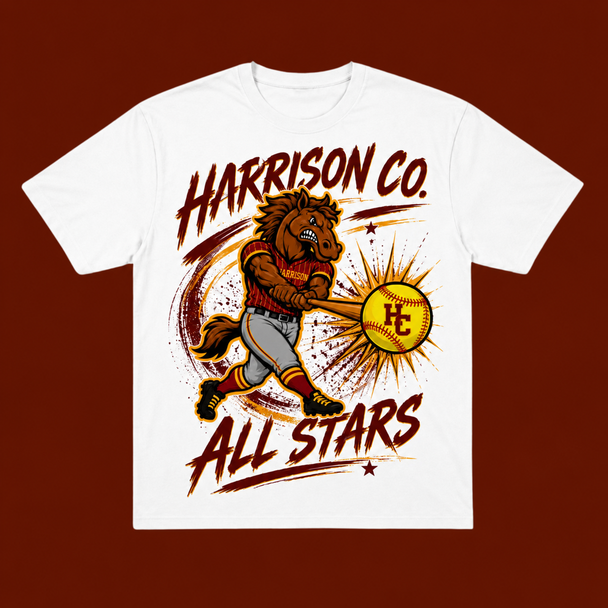 HC ALL STARS SOFTBALL - FRONT &amp; BACK - Personalized