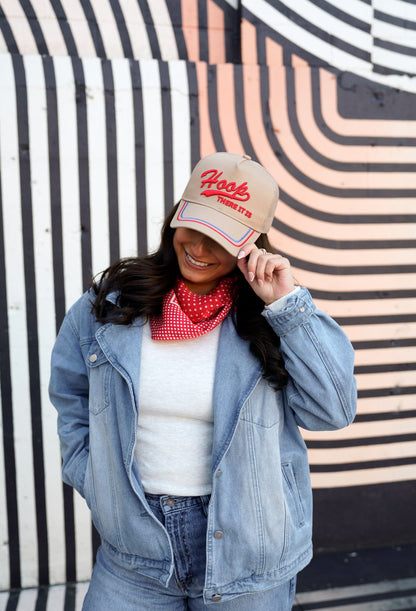 Hoop there it is - Tan Vintage Trucker Hat