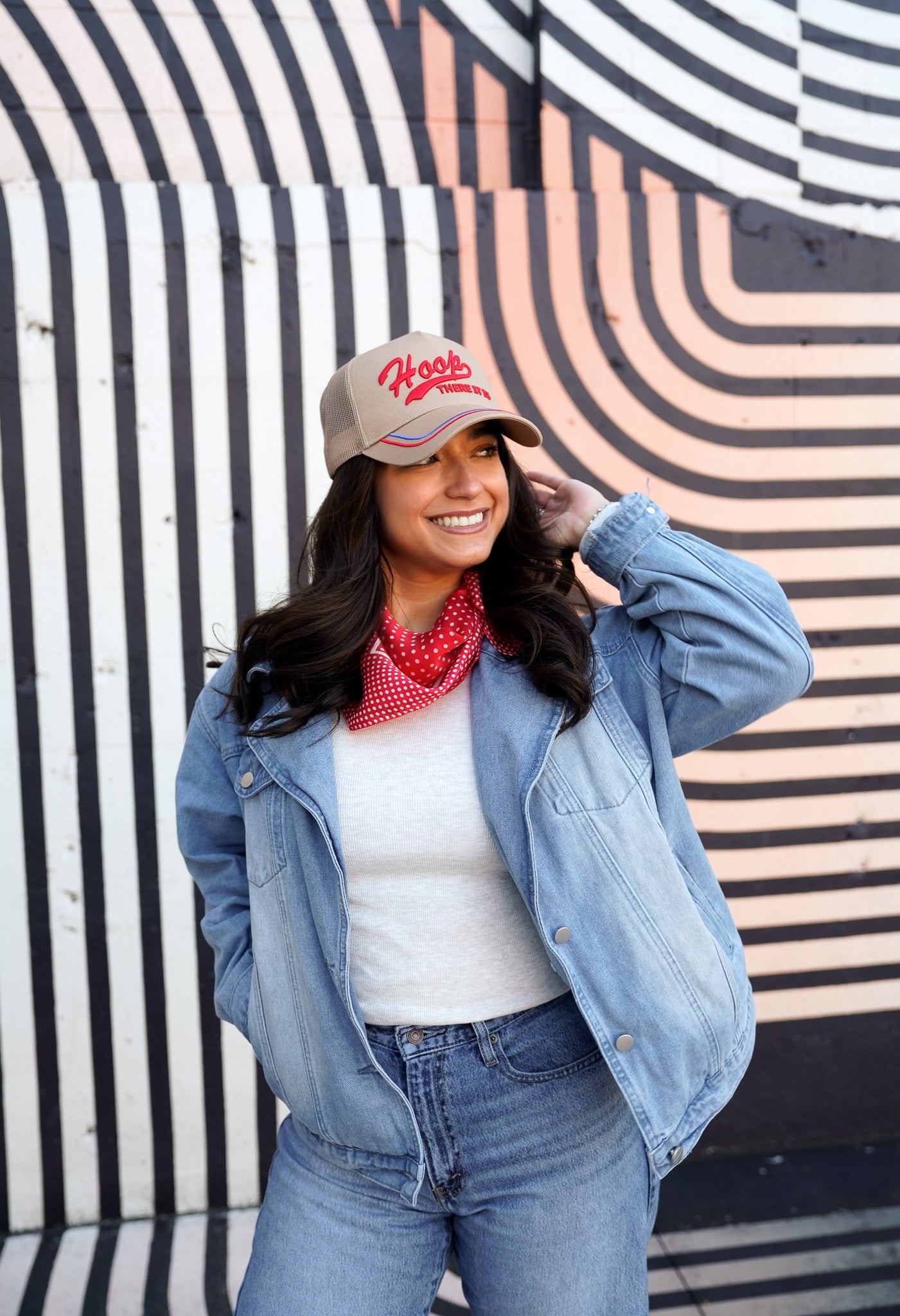 Hoop there it is - Tan Vintage Trucker Hat