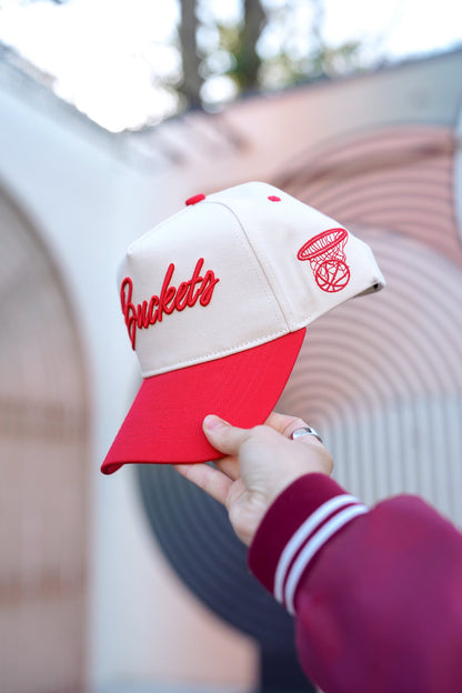 Buckets - Red Vintage Trucker Hat
