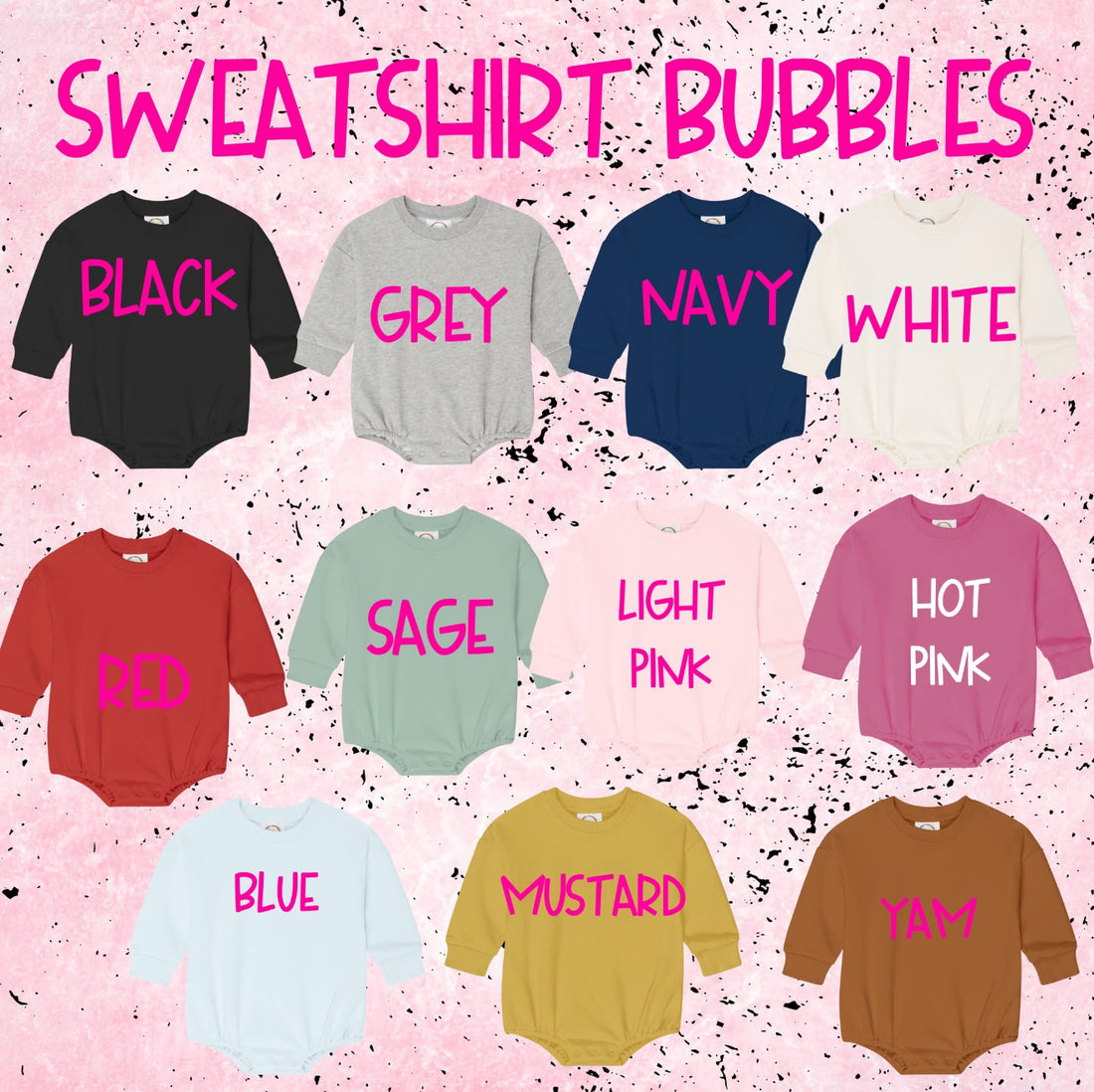 Personalized 3D Puff Name Sweatshirt Bubble for Kids | Custom Embroidered Name | Baby &amp; Toddler Crewneck Onesie | Choose Any Name And Color