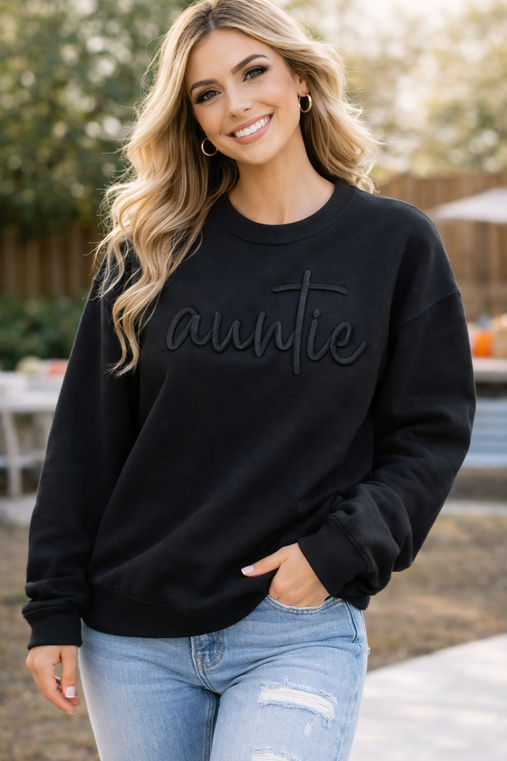 Personalized 3D Embroidered Sweatshirt | Custom Raised Stitch Name or Text