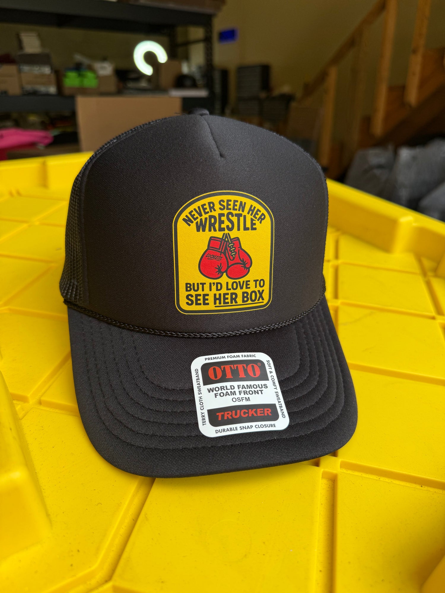 Love to See Her Box Trucker Hat