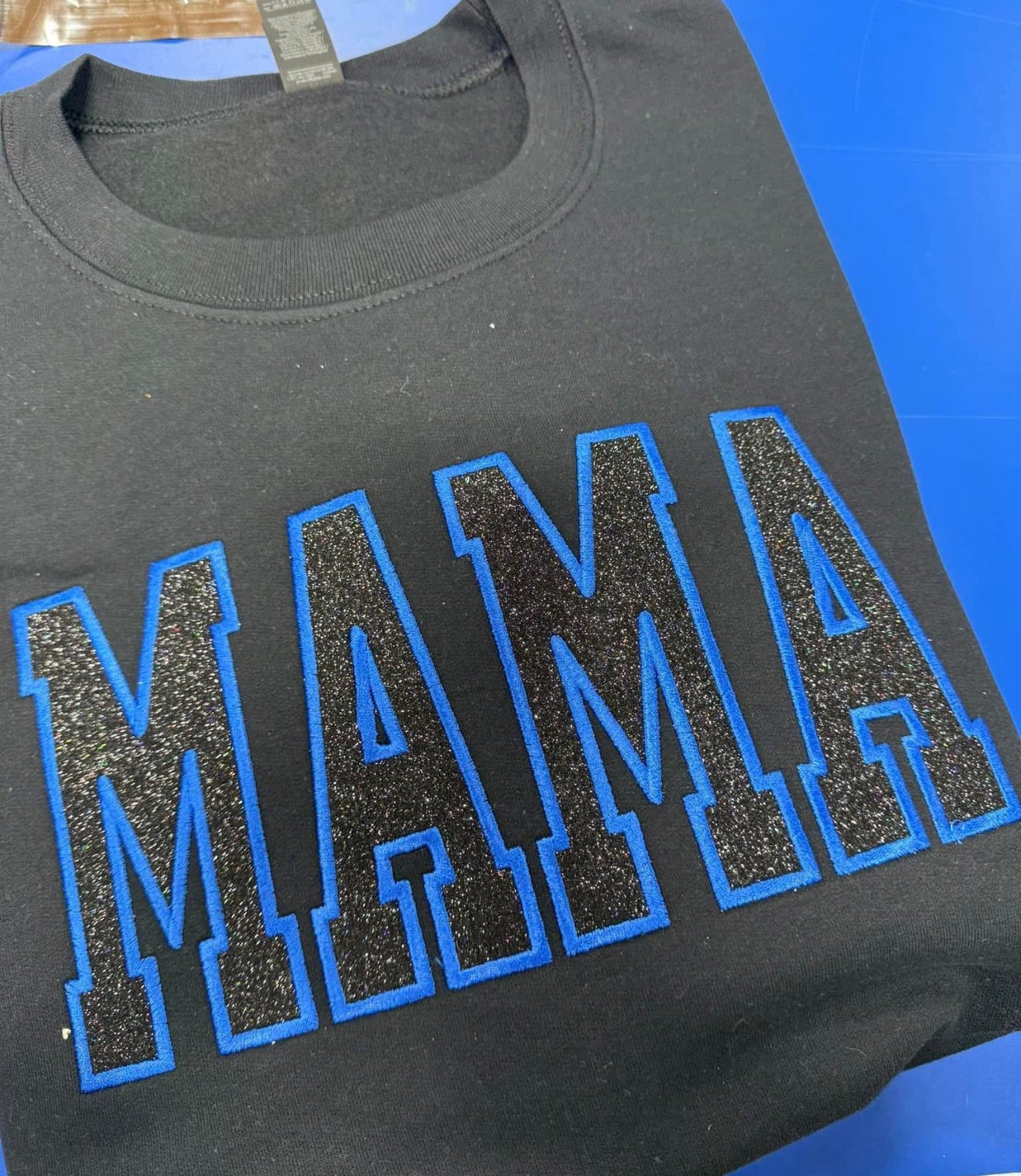 Custom Glitter Appliqué Personalized Sweatshirt or Hoodie | Any Team, Any Word, Any Color Combo!