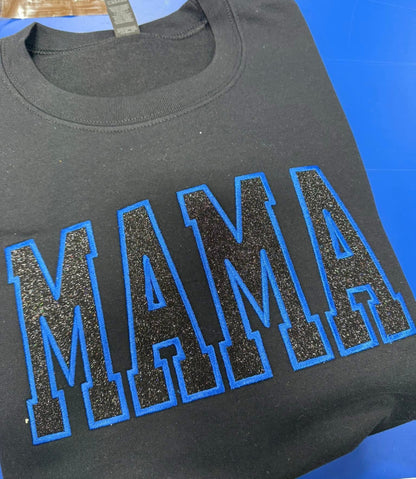 Custom Glitter Appliqué Personalized Sweatshirt or Hoodie | Any Team, Any Word, Any Color Combo!
